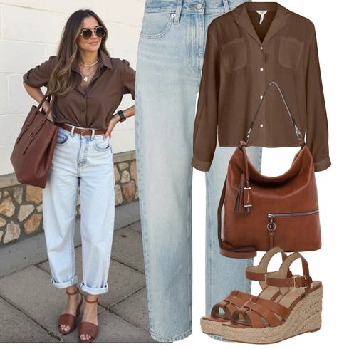 Kombinace Šedá/Hnědá/Tmavě hnědá/Béžová Halenkové Body/Saténová Halenka/Hedvábná Halenka/Blůza s knoflíčkem/Halenka se Stojatým Límcem/Halenka s Dlouhým Rukávem/Oversize Halenka/Neobvyklá Halenka Object