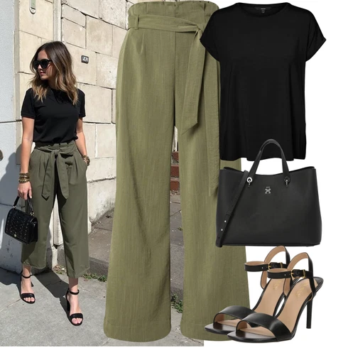 Kombinace Tmavě Zelená/Zelená/Khaki Culotte Kalhoty/Kalhoty s Vysokým Pasem/Marlene Kalhoty/Mušelínové kalhoty/Palazzo Kalhoty/Kalhoty se Štěrbinou/Paperbag Kalhoty/Tradiční Kalhoty/Široká Kalhoty Only