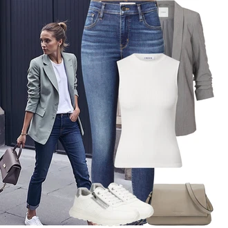 Outfit sa Plava/TamnoPlava/SvjetloPlava Kožna Jakna/Čizma do Gležnja/Slip-on Traperice/Skraćene Traperice/Traperice Slim Kroja/Kožne Cipele/High Waist Traperice/Push-up Traperice/Muška Kožna Jakna/Capri Traperice/Zimska jakna/Ženske Traperice 7/8 Dužine levi's ® "Outfit na léto"