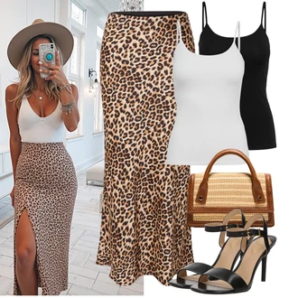Outfit sa Crna/Smeđa/Bijela/Ljubičasta Sandale Sandala s petom/Sandala s Remenčićem/cipela s remenom/Salonka s Kopčom/Sandala s vratilom/Sandala na Petu/Salonka & Visoki Pet Polo Ralph Lauren "Outfit na léto"