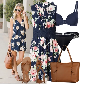 Léto Outfit s Modrá/Tmavě modrá Pánské boty ve velikosti 11/Odlehčovací podprsenka/Push-Up Podprsenka/Podprsenka s kosticemi/Kožené bundy pro muže/Vyztužený podprsenek/Bezdrátová podprsenka/Podprsenka Balconette/Podprsenka s výstřihem push-up/Podprsenka Bez Kostic/Multifunkční podprsenka/Zmenšující Podprsenek lingadore, Černá/Tmavě modrá/Modrá Tanga/Brazilské Kalhotky/Spodní kalhotky/Tanga/Klasické kalhotky Tommy Hilfiger Underwear, Růžová/Červená/Tmavě modrá Šaty Bez Rukávů/Šaty Do Áčka/Ležérní Šaty/Šaty s Kapsou/Letní Šaty/Šaty S Potiskem Vila, Hnědá/Béžová Sandál S T Páskem/Vintage sandál/Páskový Sandál/Gladiátorská sandála/Římská sandála/Letní Bota About You "Letní volnočasový outfit"