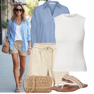 Outfity pro léto Úzký s Bílá/Krémová Nezařazené Edited "Letní volnočasový outfit"