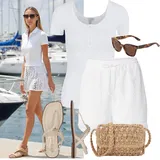 Outfity s bílými síťovými kraťasy image