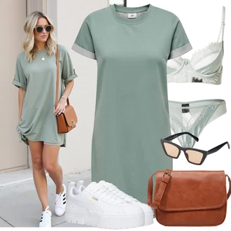 Outfit s Tyrkysový/Zelená/Světle zelená/Světle modrá Průsvitná kalhotka/Spodní kalhotky/Klasické kalhotky/Brazilské Kalhotky/Průhledná kalhotka/Tanga/Tanga HUNKEMÖLLER "Praktický vzhled"