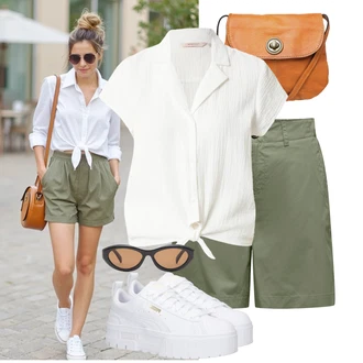 Old Money Outfit sa Smeđa/Žuta/Bež Torbica/Torba za rame/Torba Za Preko Ramena/Torba za nošenje/Mala Torbica/Torba preko ramena Pieces "Moderan outfit za slobodno vrijeme"Look: Safari, klasický, Vintage, Ured, Old Money