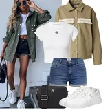 Zelené Zkrácené Topy Outfity image