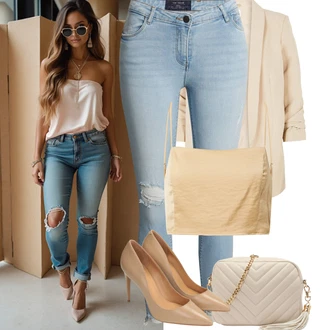 50. rođendan Gost Outfit sa Bež/Kaki Pieces "Outfit na léto"Look: Matični ured, 60. rođendan, Škola, Koncer, dan na plaži, 50. rođendan, Majčin dan, Posebne prigode, Rođendan