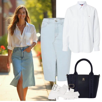 outfit mit Tommy Hilfiger "udoben poletni videz"