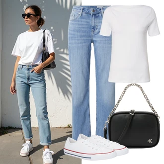 outfit mit Temno rjava/Rjava/Bela Platnena Superga/Superge Nizka/Plato-Sneaker/Ozka Superga/Superge brez vezalk/Superge Luknjasta/Superge Z Bočno Zadrgo/Teddy Superga Converse "udoben poletni videz"