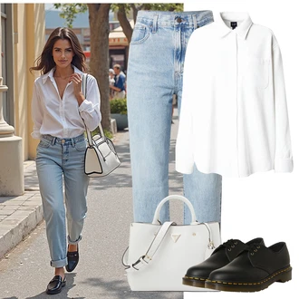 Okrogel izrez outfit mit Črna Oxford čevelj/Vintage čevelj na vezalke/Women's Leather shoes/Čevelj na Vezalko Dr. Martens "udoben poletni videz"