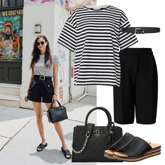 Outfit s Hnědá/Černá/Krémová Dřevák/Dřevák & pantofle s vyměnitelnou stélkou/Měkký dřevák/Korkový dřevák a pantofle/Tradiční bota/Espadrille pantofle Rieker "Lehký outfit"