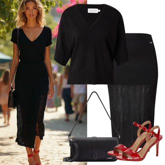 outfit mit Armani Exchange "videz za poletno večerjo"