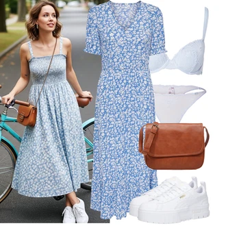 Outfity pro léto 90tá léta, Grunge s Bílá/Šedá Teniska na platformě/Nízká Teniska Puma "Lehký outfit"Look: 90tá léta, Estetika, Bad Taste, Extravagantní, Hip Hop, Skater, Sportovní, Unisex