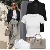 Růžové Zkrácené Top Outfity image