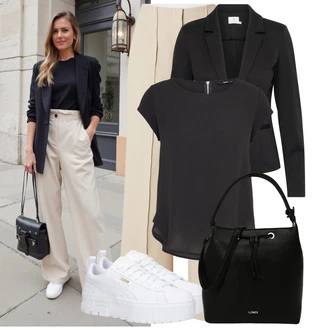 Outfit s Černá Halenka a Tunika/Tričko & Top Móda Pro Plnoštíhlé/Halenka Móda Pro Plnoštíhlou Only "Lehký outfit"