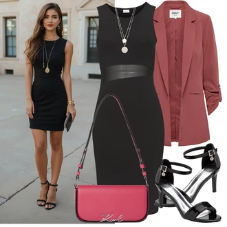Elegantní Outfit s Červená/Růžová Elegantní Sako/Krátké Sako/Dlouhý Sako/Kožená Pánská Bund/Kožená bunda pro muže/Blejzrové Bund/Blůzové Sako/Oversize Sako/Boyfriend Sako Only "Elegantní letní outfit"Look: Emo, Elegantní, Cool, Krásný, Kancelář, Klasické