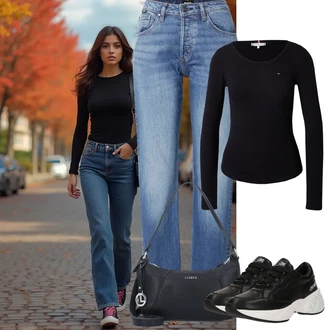 outfit mit Love Moschino "jesenska modna oprava"