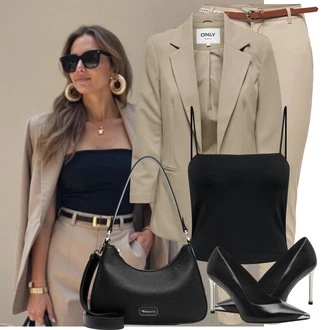 Bez rukávů Outfit s Černá Top Only "Každodenní vzhled"