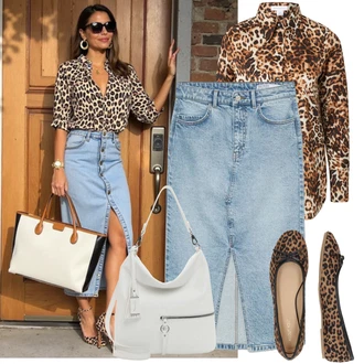 Outfit s Hnědá/Žlutá/Krémová/Béžová/Černá Halenkový Top/Kožená bunda pro muže/Oversize Halenka/Vzorovaná Halenka/Crash blůza/Tunikové Tričko/Halenka s Potiskem/Halenka se Stojatým Límcem/Neobvyklá Halenka/Halenka s Dlouhým Rukávem warehouse "Každodenní vzhled"