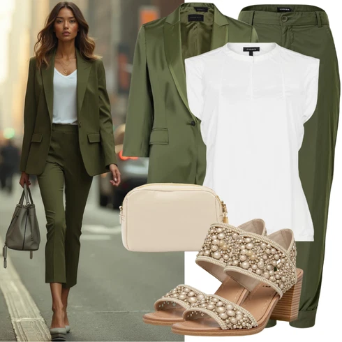 Kombinace Zelená/Tmavě Zelená/Světle Zelená Cargo Kalhoty/Capri/Cargo Tepláky Vila