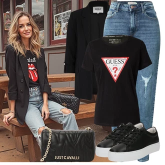 Narozeniny Outfit s Černá/Tmavě červená/Červená/Růžová/Zelená Mužské běžecké boty/Neformální tričko/Fancy tričko/Těhotenské tričko/Košile s potiskem/Tričko s krátkým rukávem/Sportovní tričko/Tričko s potiskem Guess "Lehký outfit"Look: Narozeniny, Koncert, Výročí, Valentýn