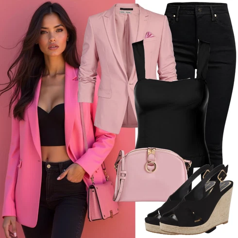 Kombinace Černá Džíny Kožená bunda/Motorkářské Džíny/Termální Džíny VERO MODA kombinovat s Černá Kožená bunda/Motorkářské Džíny/Termální Džíny VERO MODA