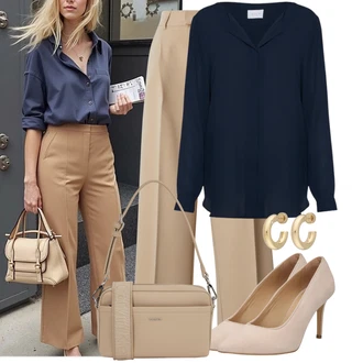 Lehký Outfit s Tmavě modrá Kožená bunda pro muže/Hedvábná Halenka/Businessová Halenka/Jednobarevná Halenka/Halenka s Dlouhým Rukávem/Halenkové Body/Žehlení odolná blůza/Slip-on Halenka/Blůza s knoflíčkem/Halenka se Stojatým Límcem Vila "Cool outfity na volný čas"Look: Styl, Klasické, Lehký, Kancelář, Unisex, Pracovní oděvy