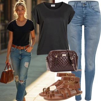 Zpátky do školy Outfit s Tmavě hnědá/Černá/Hnědá Pánská taška/Mini batoh/Mini batoh Kipling "Módní Letní Vzhled"Look: Malle, Bar, Pohřeb, Koncert, Škola, Zpátky do školy