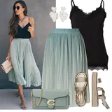 Outfity se Sukní, Saténové image