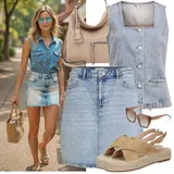 Krátké Džínové Sukně Outfity image