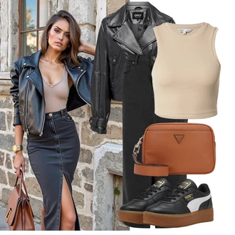 Outfit s Oran?ová/Hn?dá/Bé?ová/?ervená Ta?ka P?es Rameno/Pánská Ta?ka/Pásková Ta?ka/Klasická Ta?ka P?es Rameno/Malá Ta?ka/Bra?na/Sportovní Ta?ka P?es Rameno Guess "Praktický Vzhled"