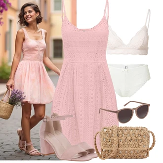 Narozeniny Outfit s Růžová Nezařazené Only "Lehký outfit"Look: Den na pláži, Bar, Koncert, 18. narozeniny, Chatky, Valentýn, Narozeniny