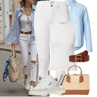 Outfity pro léto Úzký s Bílá/Krémová Nezařazené Edited "Outfit na léto"