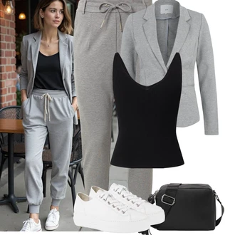Dlouhé Outfit s Šedá/Světle šedá Nezařazené Ichi "Outfit na léto"
