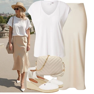 Punije Outfit sa Bež/Kaki/Smeđa Haljina Veći Broj Vila "Ljetno cvijeće"