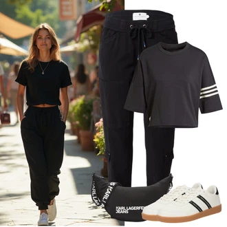 outfit mit Superga Superge z Bleščicami/Superge z ježkom Armani Exchange "športni videz"