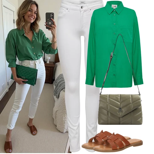 Kombinace Zelená/Tyrkysový/Neonové barvy Manšestrová Halenka/Kožená bunda pro muže/Jednobarevná Halenka/Blůza s knoflíčkem/Dlouhá Halenka/Halenka s Dlouhým Rukávem/Oversize Halenka calli kombinovat s Bílá/Krémová Kožená bunda/Slim Fit Džíny/Džín s Nízkým Pasem/Push up Džín/Džíny s Rozparkem/Džíny s Nízkým Sedem/Kožené Boty/Termální Džíny/Motorkářské Džíny Only