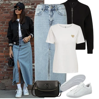 Outfity pro léto s Černá/Růžová Taška Přes Rameno/Klasická Taška Přes Rameno/Malá Taška/Brašna/Sportovní Taška Přes Rameno Kazar "Letní Outfit"