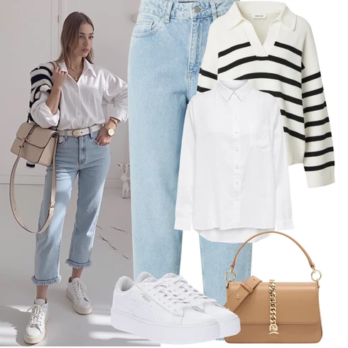 Kombinace Bílá/Krémová Halenka se Stojatým Límcem/Oversize Muselínová Blůza/Žehlení odolná blůza/Oversize Halenka/Businessová Halenka/Halenka s Dlouhým Rukávem/Blůza s knoflíčkem/Slip-on Halenka/Halenkové Body/Lněná Halenka Only