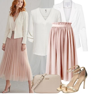 Elegantní Outfit s Bílá Elegantní Sako/Kožená Pánská Bund/Kožená bunda pro muže/Boyfriend Sako/Smokingové sako/Bavlněný Sako/Blejzrové Bund/Krátké Sako/Blůzové Sako/Neformální Sako/Teplákový blejzr Ichi "Tenue pour l'été"Look: Business, Kancelář, Elegantní, Klasické