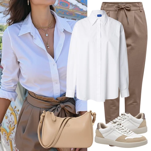 Kombinace Hnědá/Khaki/Šedá/Béžová/Fialová Kožená Kalhoty/Kalhoty z Umělé Kůže/Navlékací Kalhoty/Slinky Kalhoty/Jogger Kalhoty/Kalhoty s nášivkou uprostřed/Mrkvová Kalhoty Only