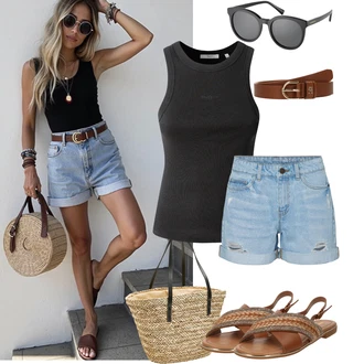 Outfity z džínu "Tenue pour l'été"