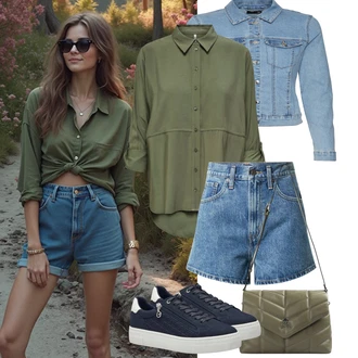 Outfity z džínu s Světle Modrá/Modrá Džínové Bund/Krátké Džínové Bundičky VERO MODA, Modrá/Světle Modrá Džíny Culottes/Vintage džíny/Mom Jean/High Waist Džínové Kalhoty/Navlékací džíny/Džíny s Rozparkem/Dad Džíny levi's ®, Modrá/Tmavě Modrá/Světle Modrá Nízká Teniska/Teniska s dírkovaným vzorem/Letní tenisky/Teniska na platformě/Úzká teniska/Tenisky s Bočním Zipem/Kožené tenisky Tamaris "Tenue pour l'été"