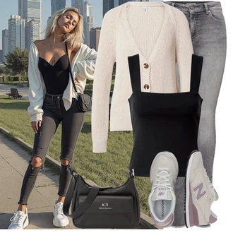 Outfit s Černá/Hnědá Bustierový Top/Halenka Bez Rukávů/Top Se Špagetovými Ramínky Edited "Letní Outfit"