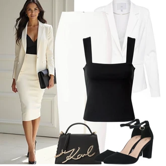 so sponou Outfit s Bílá Elegantní Sako/Kožená Pánská Bund/Kožená bunda pro muže/Boyfriend Sako/Smokingové sako/Bavlněný Sako/Blejzrové Bund/Krátké Sako/Blůzové Sako/Neformální Sako/Teplákový blejzr Ichi "Podzimní Outfity"