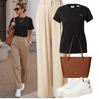 Outfity pro léto s Černá/Tmavě šedá/Tmavě modrá Tričko/Fancy tričko/Funkční tričko/Pletené tričko/Síťované tričko/Zavinovací Tričko levi's ® "Podzimní Outfity"