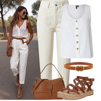 Dlouhé Outfit s Hnědá/Béžová Nezařazené Furla "Tenue pour l'été"