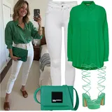 Outfity z džínu s botami na podpatku image
