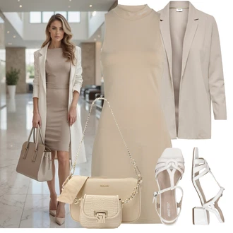 Dlouhé Outfit s Béžová/Hnědá/Khaki Nezařazené JdY "Tenue pour l'été"