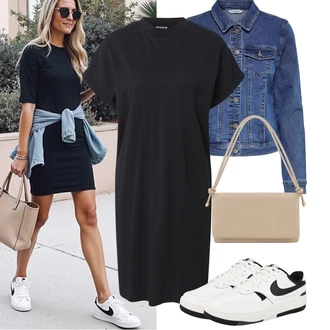 Elegantní outfity Úzký s Tmavě modrá/Modrá/Světle modrá Džínové Bund/Krátké Džínové Bundičky Only "Tenue pour l'été"